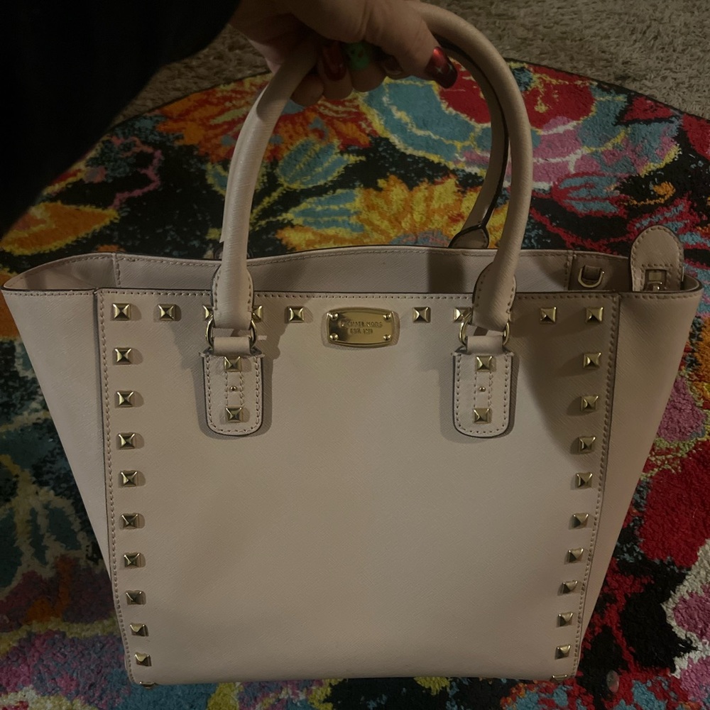Light Pink Studded Michael Kors Purse